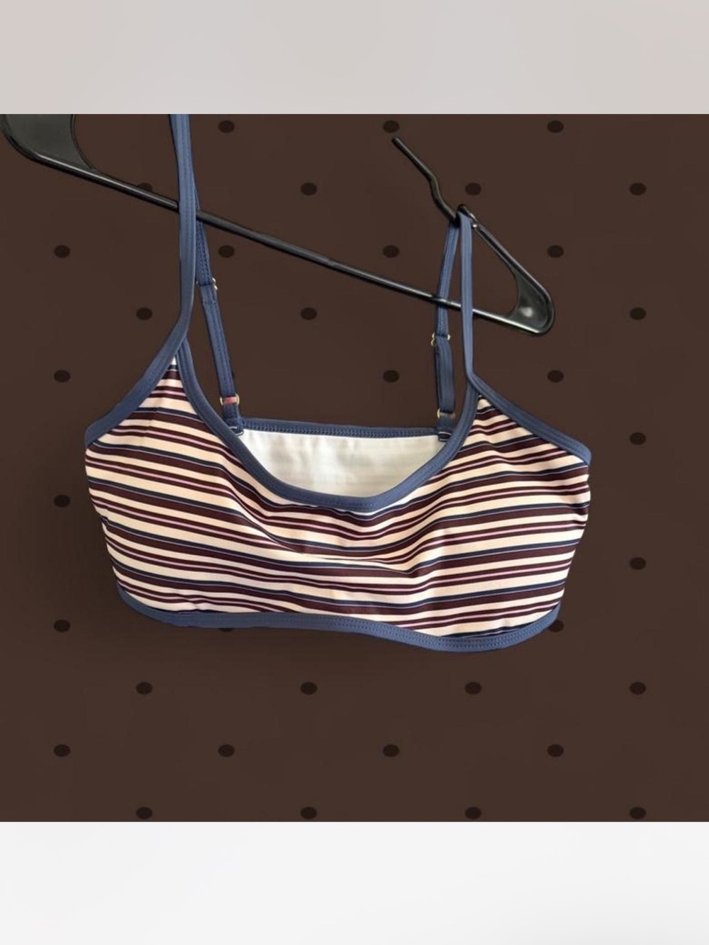 SHEIN Navy and Cream Striped Set